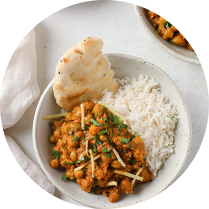 Picture of Nisha's Special Meal with Roti (Ghee) - Extrass (Chole & Chicken Briyani)