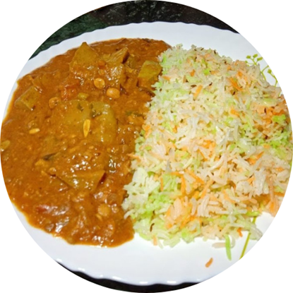 Picture of Non-Veg Dalcha + Rice