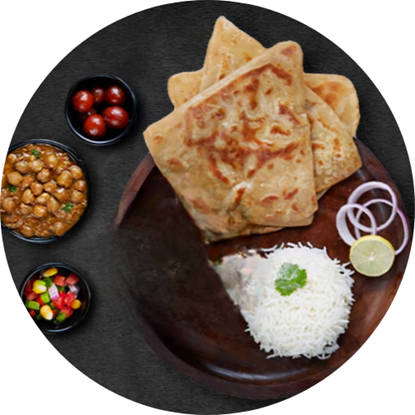 Picture of Plain Paratha Meal