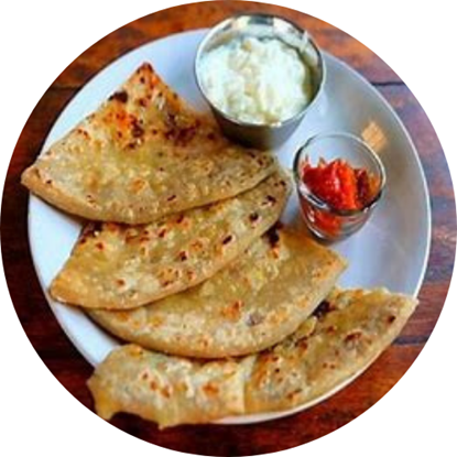 Picture of Mini  Paneer Paratha Thali