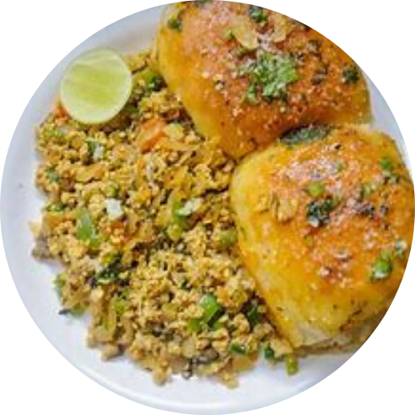 Picture of Egg Bhurji  Pav