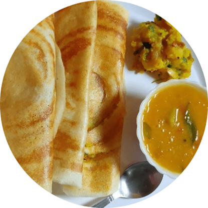 Picture of Dosa with Sambhar